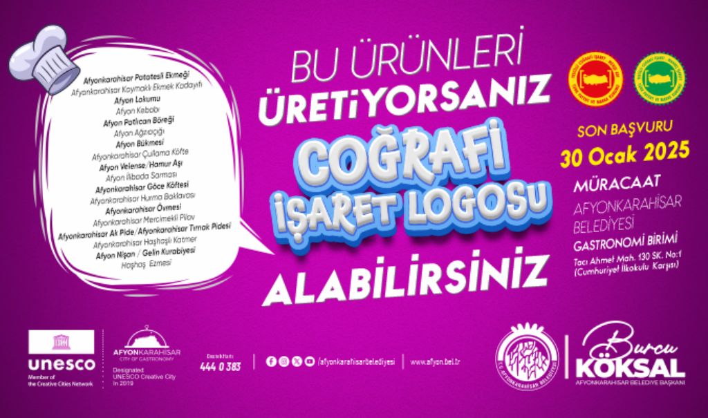 Coğrafi İşaretli Ürünler İçin Logo Kullanım Hakkı Başvuruları Başladı!