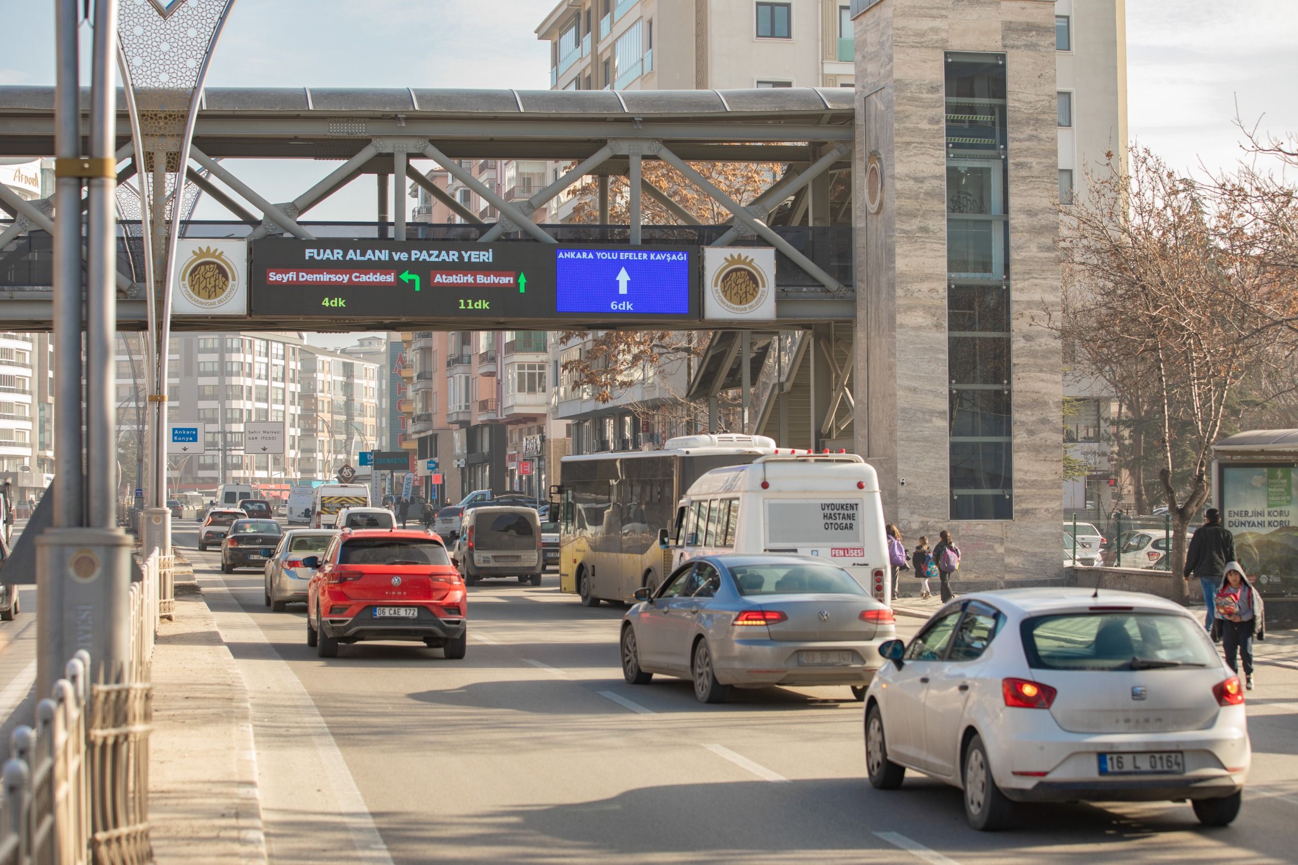 Afyon’da Trafikte Akıllı Yönlendirme Uygulaması Başladı