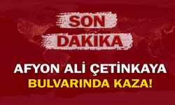 Afyon Ali Çetinkaya Bulvarında kaza!