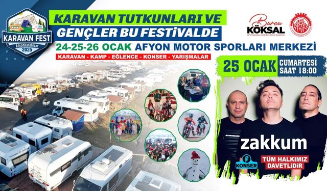 Karavan Fest 2025, Afyonkarahisar'da Başlıyor!