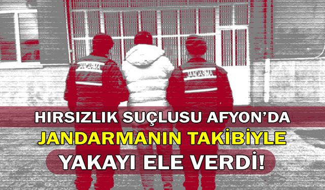 Hırsızlık Suçlusu Afyon’da Jandarmanın Takibiyle Yakayı Ele Verdi!