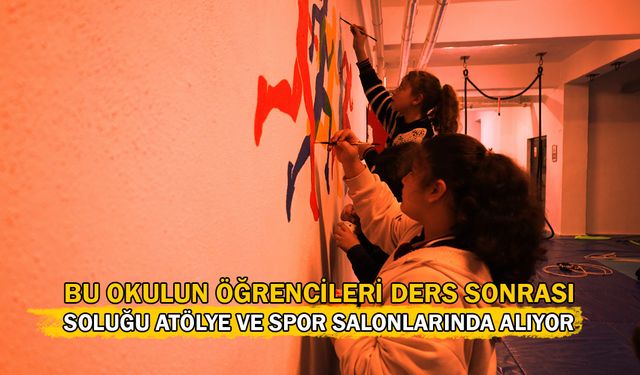 Bu okulun öğrencileri ders sonrası soluğu atölye ve spor salonlarında alıyor!