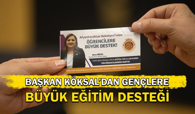 Başkan Köksal’dan Gençlere Büyük Eğitim Desteği!